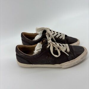 Frye Kira Women's Dark Brown and Cream Sneakers size 8.5